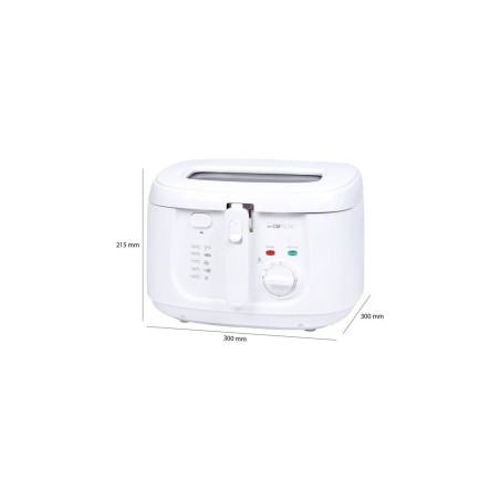 "Clatronic 25L Deep Fryer - Crisp & Delicious Fried Food in White - Model 4006160639636"